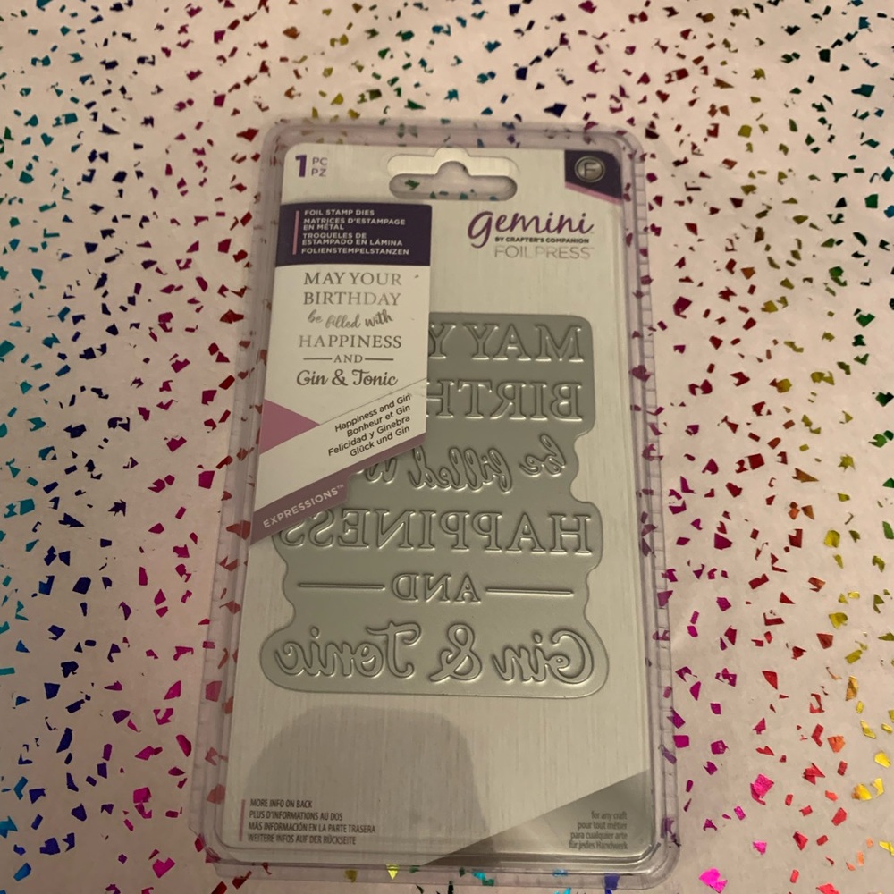 NWT Birthday Die Foil Press - Fun for card making & crafting!